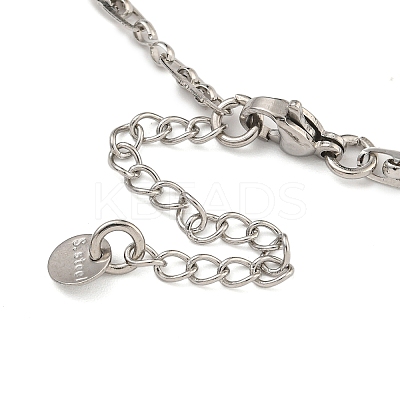 304 Stainless Steel Link Chain Bracelets for Women BJEW-S153-09P-1