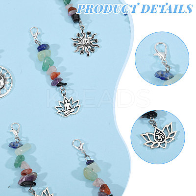 30Pcs 3Style Alloy Pendant Decoration HJEW-CA00049-1