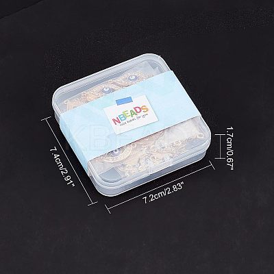 60Pcs 2 Style Light Gold Plated Alloy Links Connectors ENAM-NB0001-51-1