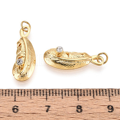 304 Stainless Steel Pave Crystal Rhinestone Pendants STAS-T069-73G-1