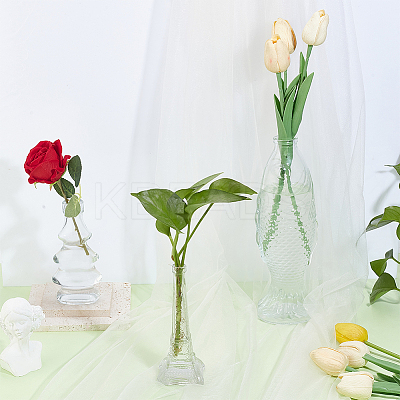 3Pcs 3 Styles Glass Vase DJEW-PH0001-47-1