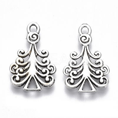 Tibetan Style Alloy Pendants X-TIBE-N010-23AS-RS-1