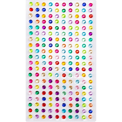 Self Adhesive Acrylic Rhinestone Stickers X-STIC-PW0012-09A-01-1