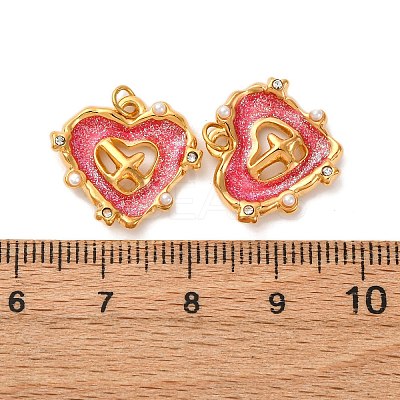 304 Stainless Steel Enamel Pendants STAS-U061-21G-02-1