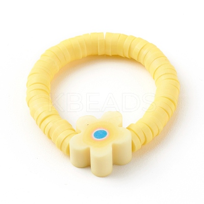 Handmade Polymer Clay Stretch Rings RJEW-JR00345-1
