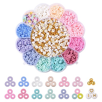 DIY Colorful Polymer Clay Beads Jewelry Making Kit DIY-FS0002-13-1