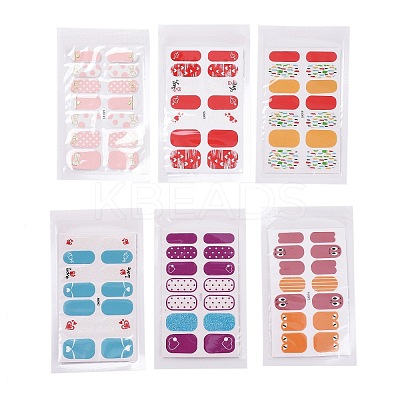 Fruit Floral Leopard Print Full Wrap Nail Polish Stickers MRMJ-T078-ZA-M1-1