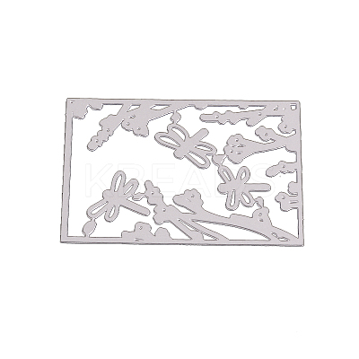 Rectangle with Dragonfly Frame Carbon Steel Cutting Dies Stencils LS-DIY-F028-34-1