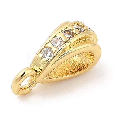 Brass with Cubic Zirconia Pendants KK-Q781-04G-1