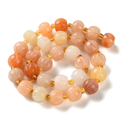 Natural Golden Silk Jade Beads Strands G-B135-B01-02-1
