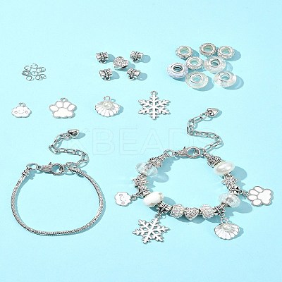 DIY Brass & Alloy European Style Bracelets Making Kits DIY-FS0007-22-1