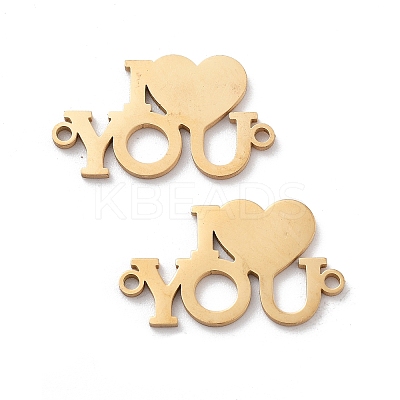 Ion Plating(IP) Tarnish Resistant 304 Stainless Steel Connector Charms STAS-P332-10G-1