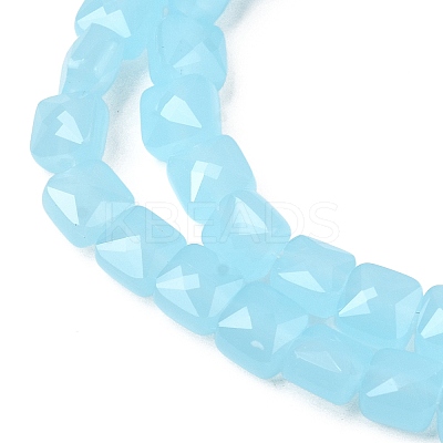 Imitation Jade Glass Beads Strands GLAA-L050-B02-1