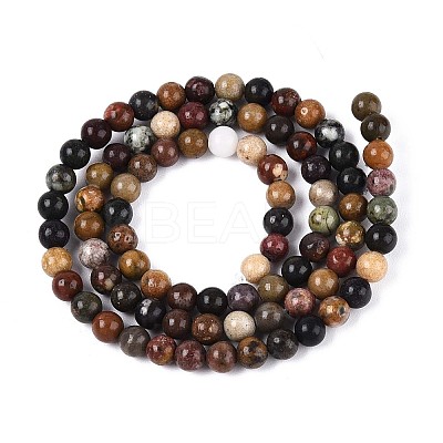 Natural River Stone Beads Strands G-R412-24-4mm-1