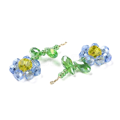 Glass Beaded Pendants GLAA-C028-06A-1