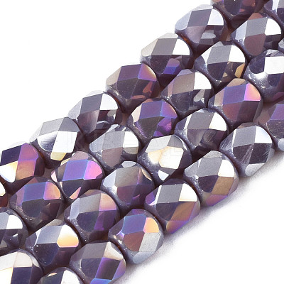 Electroplate Glass Beads Strands EGLA-N002-13-A02-1