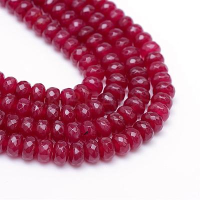 Natural White Jade Bead Strands G-R343-2x4-07-1