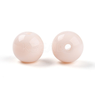 Opaque Solid Color Glass Beads GLAA-N007-10mm-A01-1