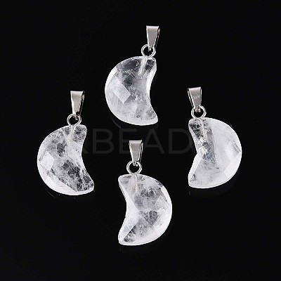 Natural Quartz Crystal Pendants G-N349-02K-P-1