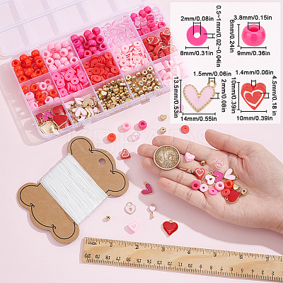 DIY Valentine's Day Bracelet Making Kit DIY-SC0023-41-1