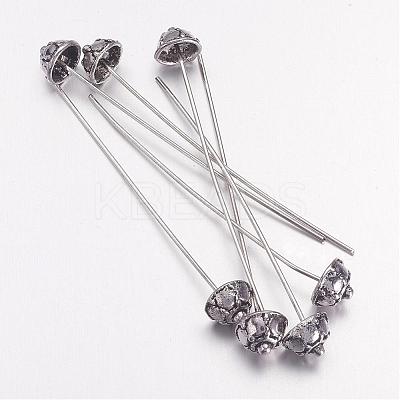 Tibetan Style Pins X-TIBE-1370-AS-RS-1