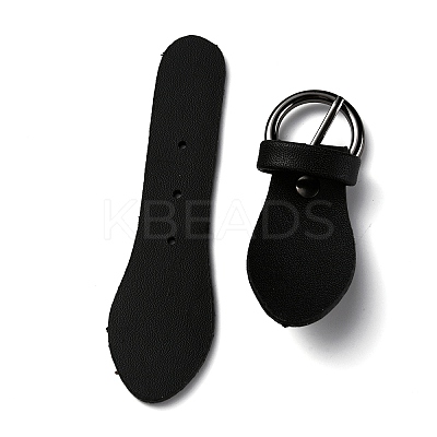 Black PU Leather Buckles FIND-WH0111-285B-1