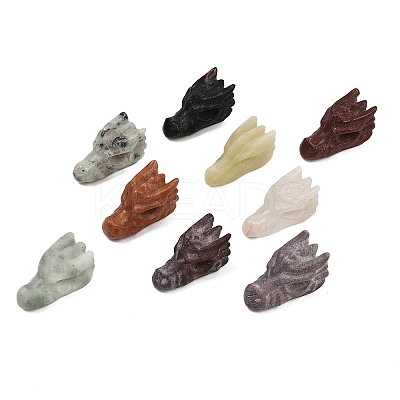 Natural Gemstone Dragon Healing Figurines DJEW-D010-01-1