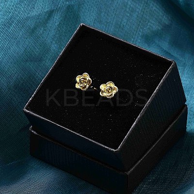 Ion Plating(IP) 304 Stainless Steel Stud Earrings X-EJEW-P300-01G-1