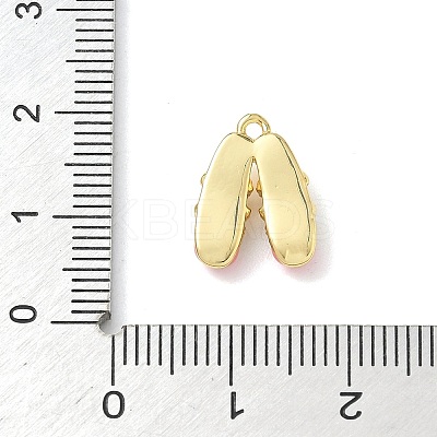 Brass Micro Pave Cubic Zirconia Pendants KK-P342-02G-02-1