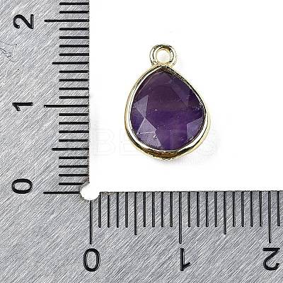 Natural Amethyst Faceted Pendants G-U019-05G-01-1