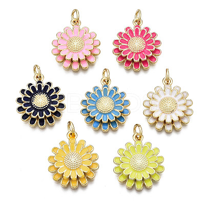 Brass Enamel Pendants KK-Q769-014-NF-1
