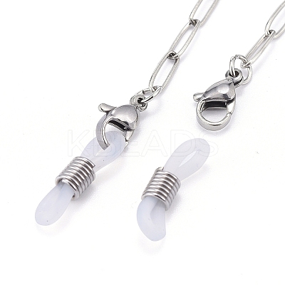 3Pcs 304 Stainless Steel Paperclip Chains Eyeglasses Chains AJEW-DJ0003-47-1