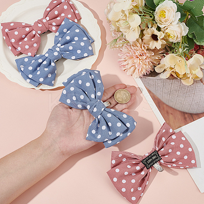 4Pcs 2 Colors Polyester Shoe Charms AJEW-PH0012-19-1