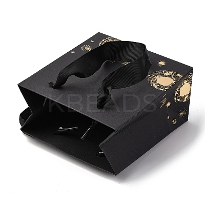 Sun Moon Star Printed Paper Gift Bags with Cotton Handles LS-CARB-F013-02-1