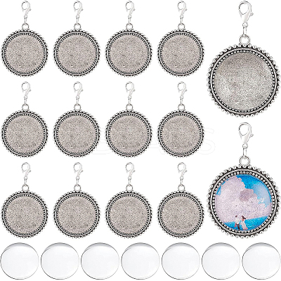 Glass Pendants HJEW-BC0001-19-1