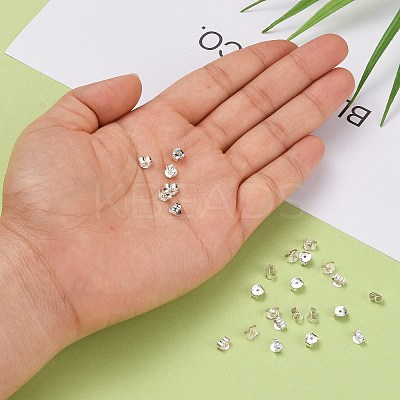 Earring Findings 925 Sterling Silver Ear Nuts X-STER-F015-02-1