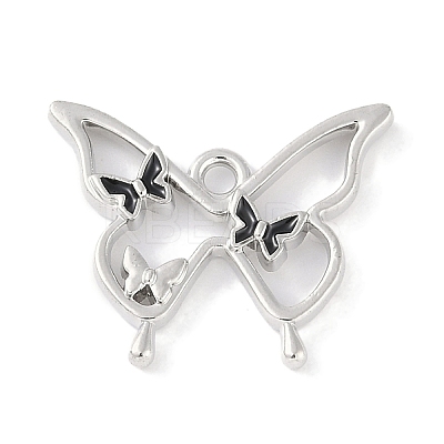 Rack Plating Alloy Enamel Pendants PALLOY-F018-15P-01-1