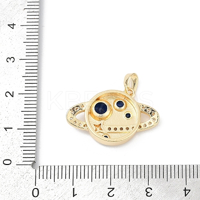Brass Micro Pave Clear Cubic Zirconia Pendants KK-R213-19G-1