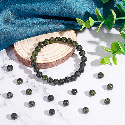 4 Strands Natural Serpentine/Green Lace Stone Beads Strands G-OC0004-23-1