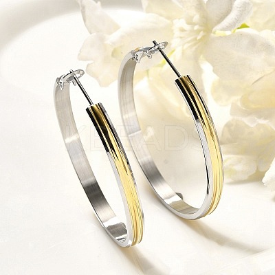 304 Stainless Steel Hoop Earrings for Women EJEW-C096-43GP-04-1