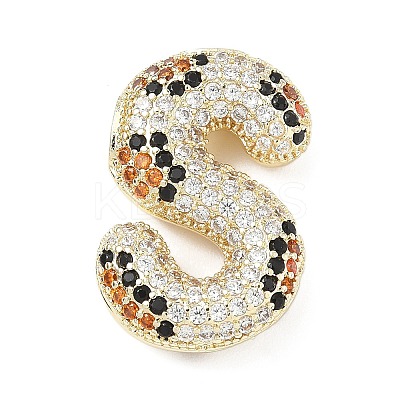 Brass Micro Pave Cubic Zirconia Pendants KK-Z108-02G-S-1