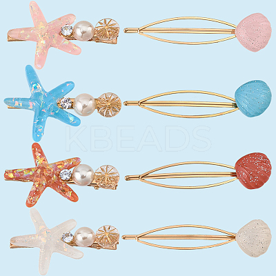 4 Bags 4 Colors Snap Hair Clips PHAR-CY0001-03-1