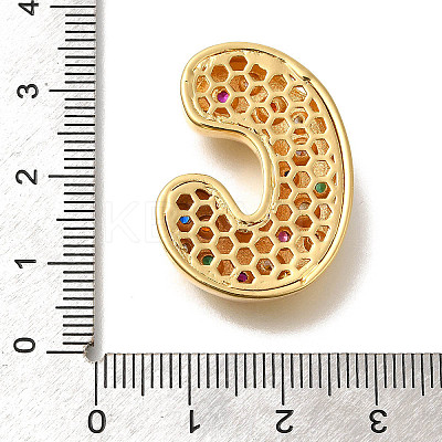 Brass Cubic Zirconia Pendants KK-M295-13G-C-1