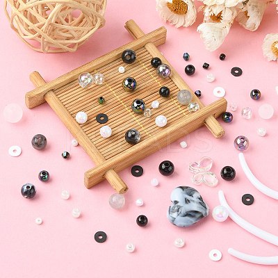 DIY Imitation Gemstone Stretch Bracelet Making Kit DIY-FS0003-32-1
