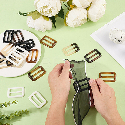 20Pcs Resin Tri-Glide Adjuster Buckles FIND-GF0008-12A-1