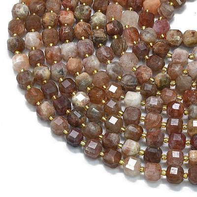 Natural Gold Sunstone Beads Strands G-K389-A51-01-1