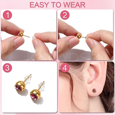 600Pcs 7 Styles Plastic Ear Nuts KY-YW0001-70-1