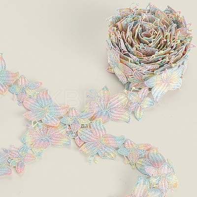 5 Yards Flower Polyester Lace Ribbon OCOR-GF0004-95E-1