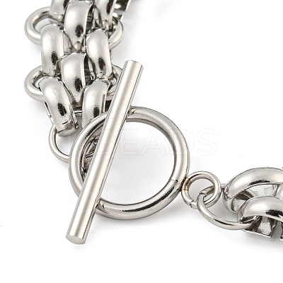 Tarnish Resistant 304 Stainless Steel Link Chain Bracelets BJEW-P315-01A-P-1