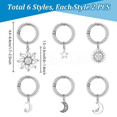 12Pcs 6 Style Alloy Shoes Charms HJEW-PH02120-1